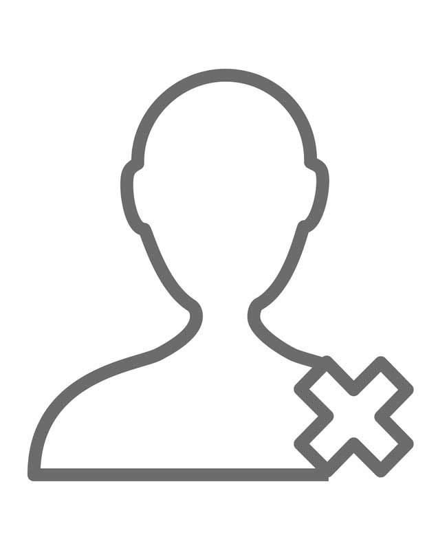 طرح با کیفیت آیکون حذف مخاطب