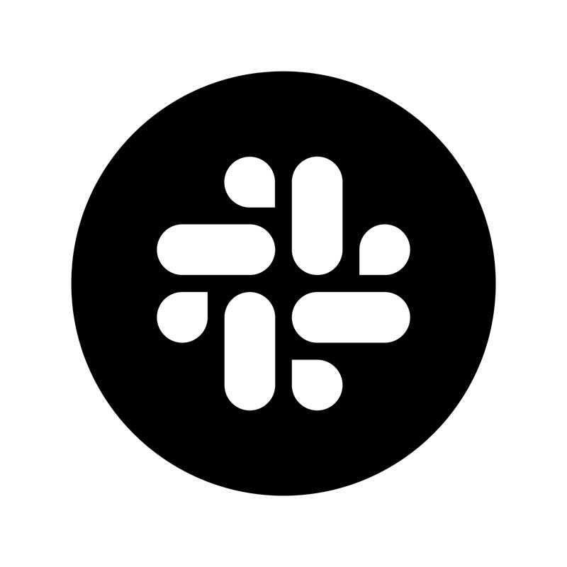 طرح با کیفیت آیکون اسلک مشکی