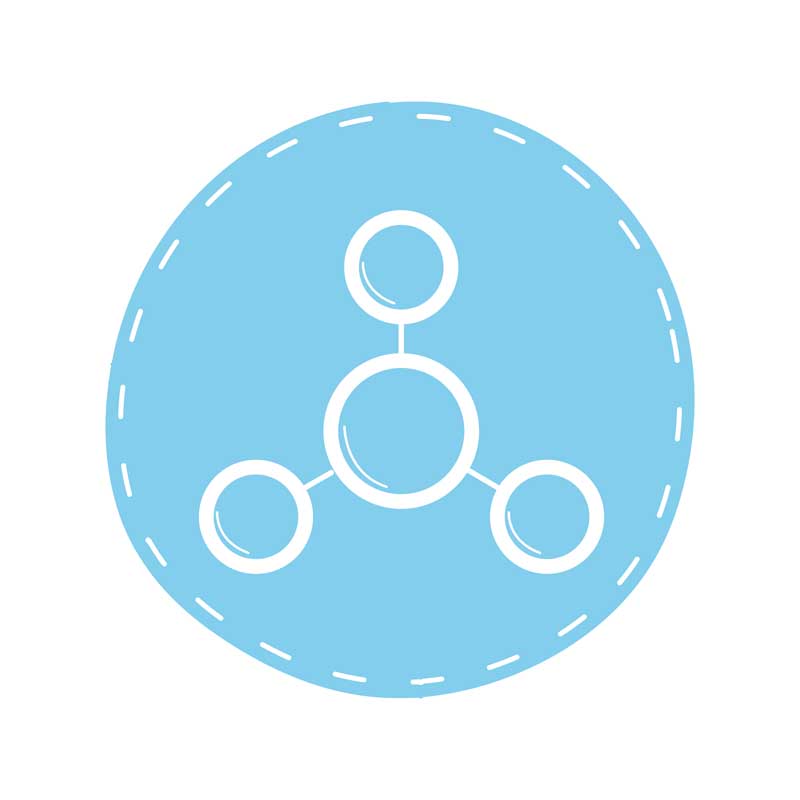 طرح با کیفیت آیکون اشتراک گذاری آبی