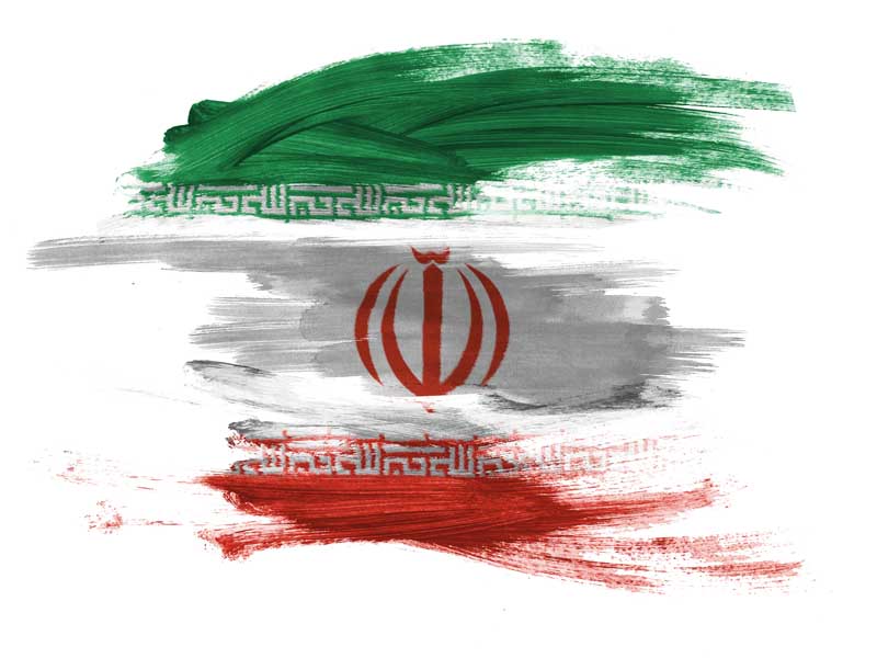 تصویر با کیفیت پرچم ایران نقاشی شده