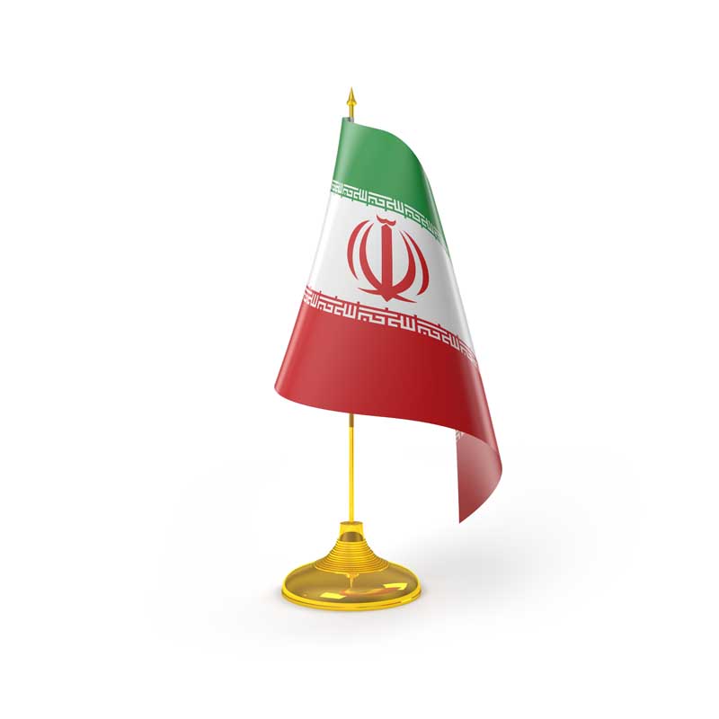 تصویر با کیفیت پرچم رومیزی ایران