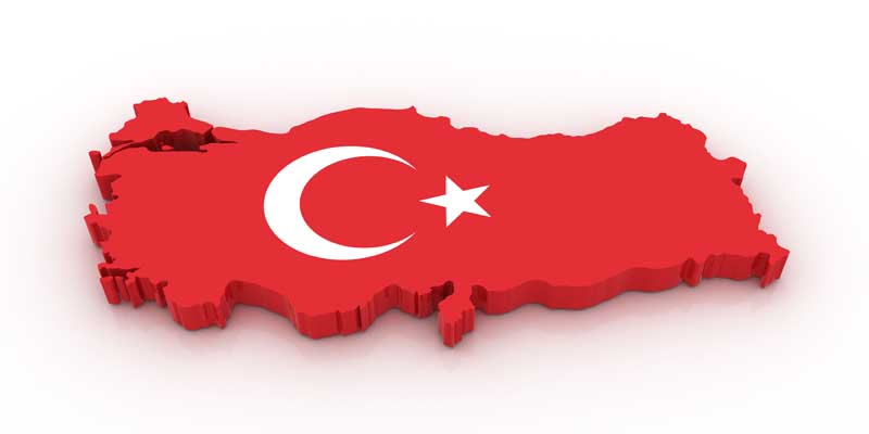 تصویر با کیفیت پرچم و نقشه کشور ترکیه