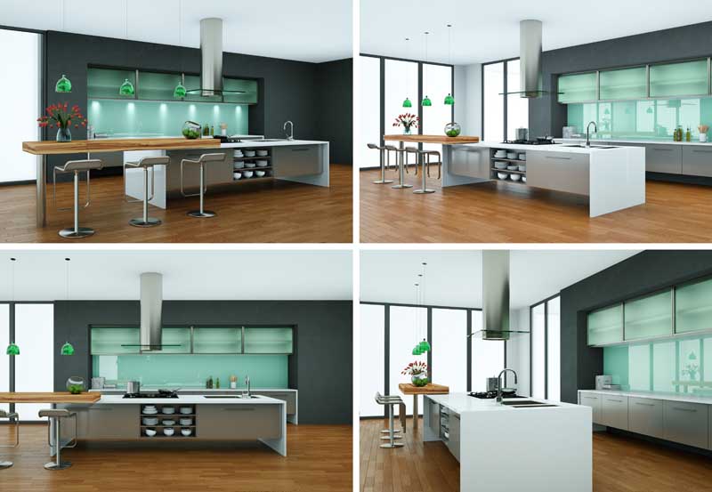 تصاویر زیبا از  آشپزخانه از چهار طرف