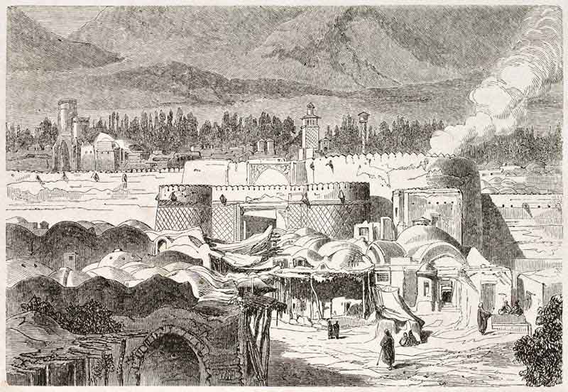 دانلود تصویر نقاشی منظره شهر قدیمی