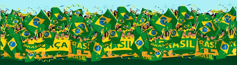 عکس لارج فرمت هواداران برزیلی