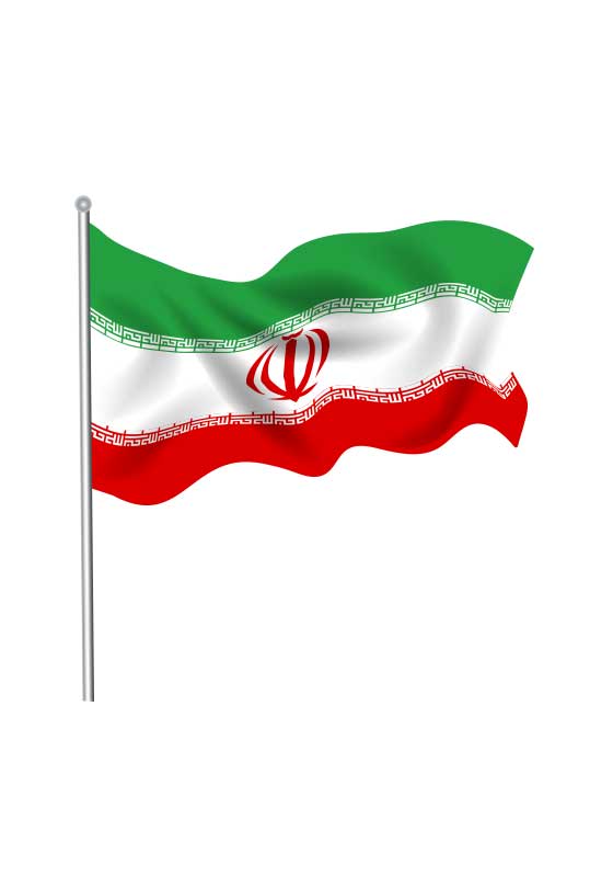 دانلود طرح لایه باز پرچم ایران روی میله