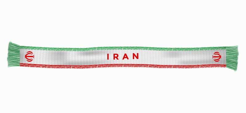 دانلود طرح لایه باز پرچم ایران به شکل شال