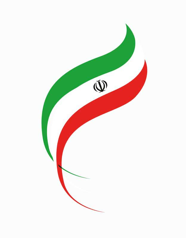 دانلود طرح لایه باز پرچم منحنی ایران
