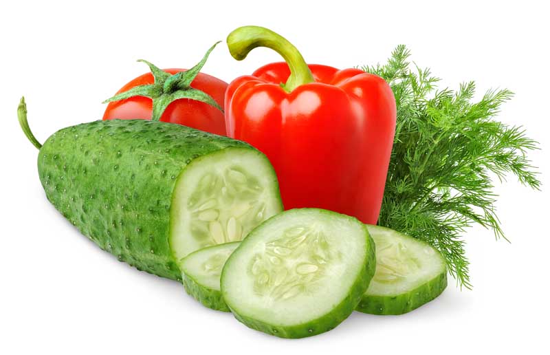 عکس زیبای خیار و فلفل دلمه ای