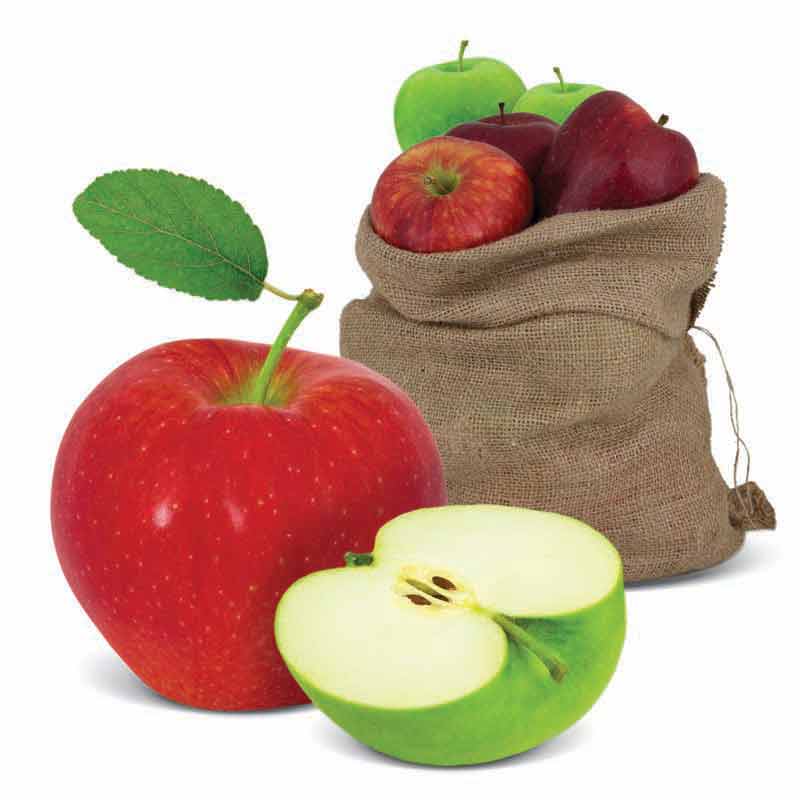 عکس زیبای از سیب ها در گونی