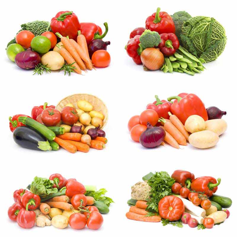 عکس زیبا از شش ردیف مواد غذایی