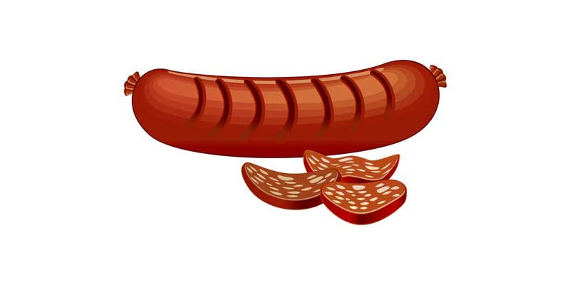 طرح کلیپ آرت سوسیس حلقه شده