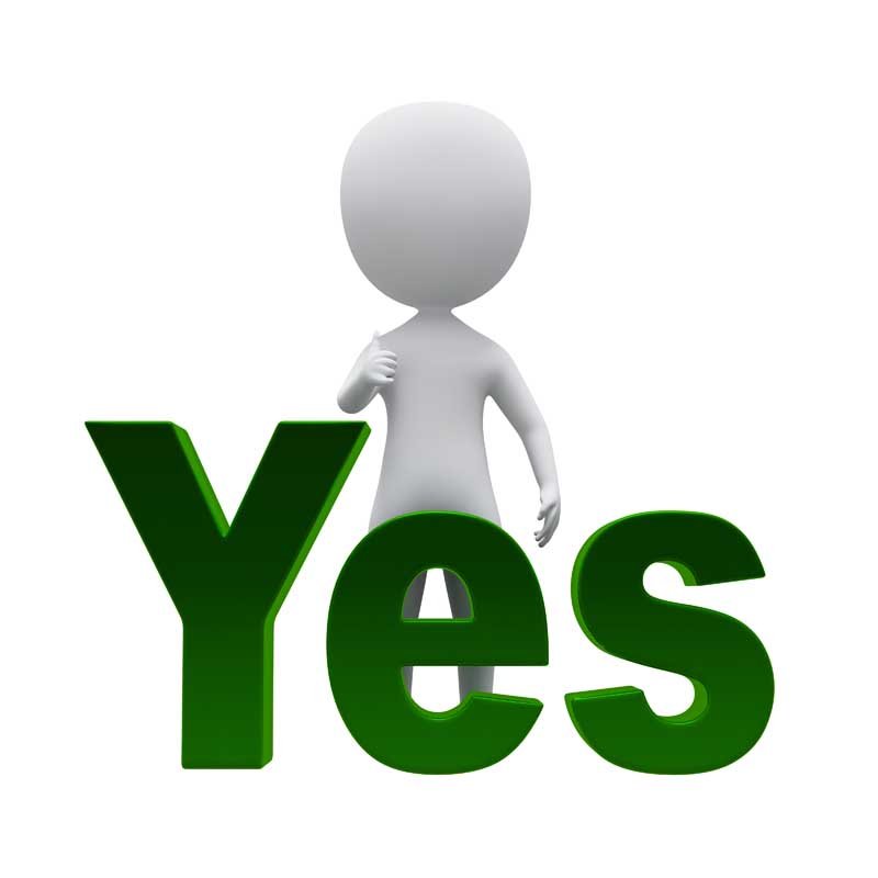 عکس سه بعدی از آدمک موافق
