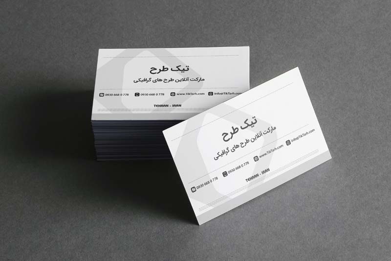 موکاپ کارت ویزیت های سفید