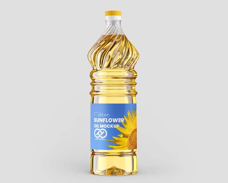 موکاپ بطری روغن آفتابگردان