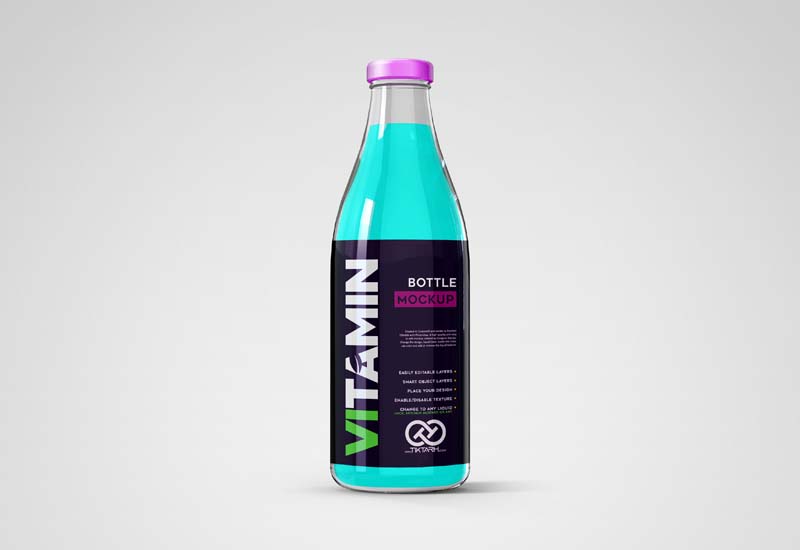 موکاپ شیشه شربت ویتامین