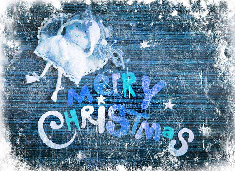 عکس از نوشته Merry Christmas آبی