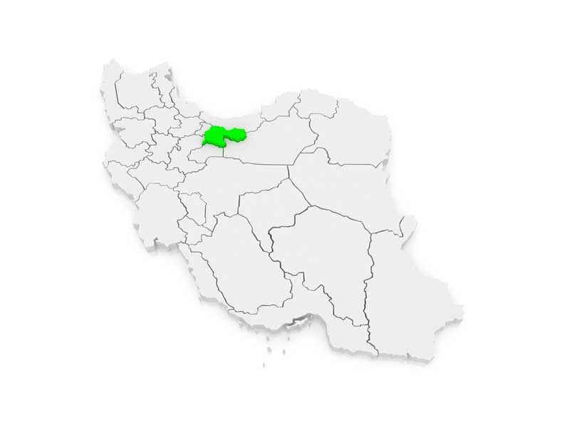 تصویر از نقشه ایران با تهران سبز