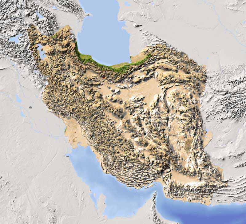 تصویر از نقشه طبیعی ایران
