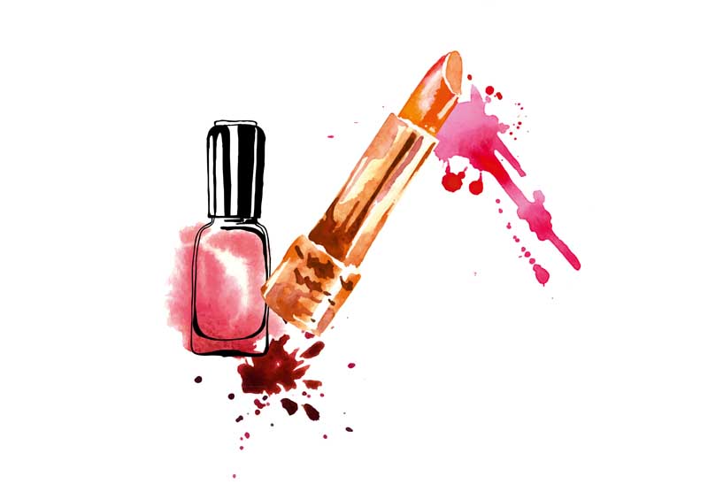 دانلود طرح رژ لب و لاک ناخن
