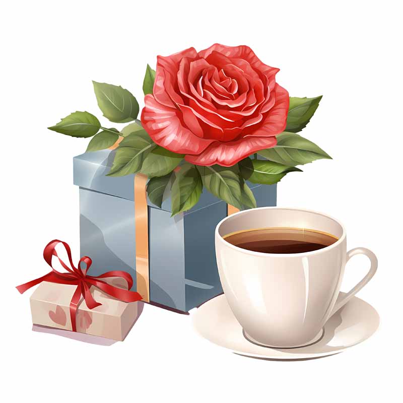 دانلود طرح دو جعبه کادو و فنجان قهوه