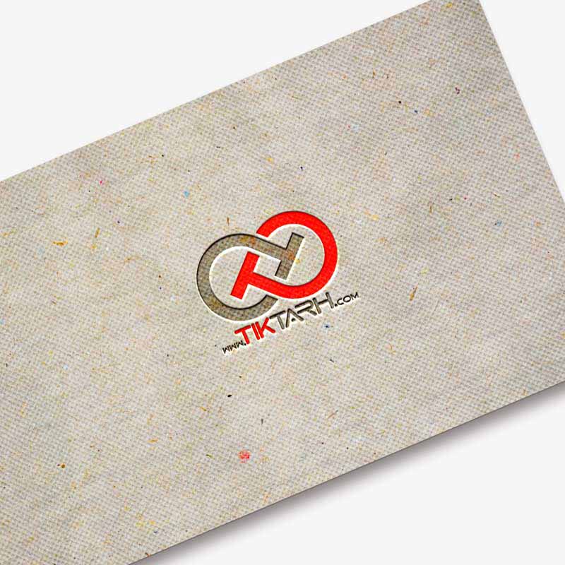 طرح موکاپ لوگو روی فیبر