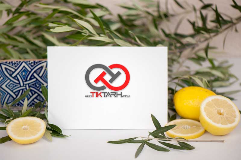 طرح موکاپ لوگو روی پلیت سفید