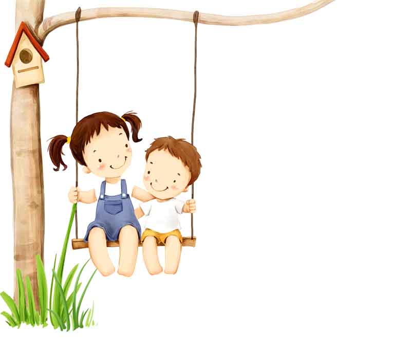 دانلود طرح بچه ها و تاب درختی
