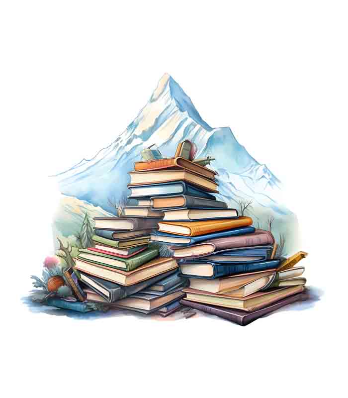 دانلود طرح  کتاب و کوهستان برفی