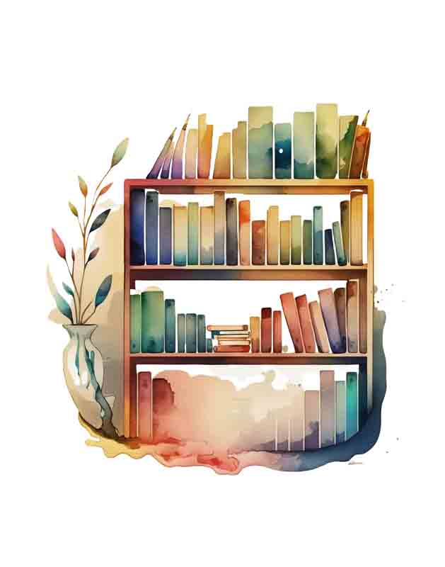 دانلود طرح گل وقفسه کتاب