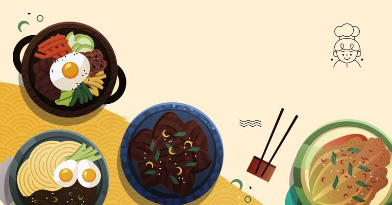 طرح لایه باز پس زمینه پخت غذا