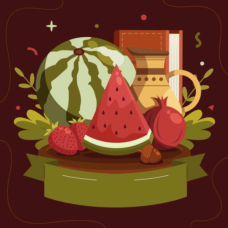 طرح لایه باز پس زمینه دیوان حافظ و یلدا
