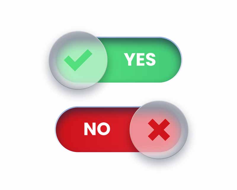 طرح لایه باز دکمه YES و NO