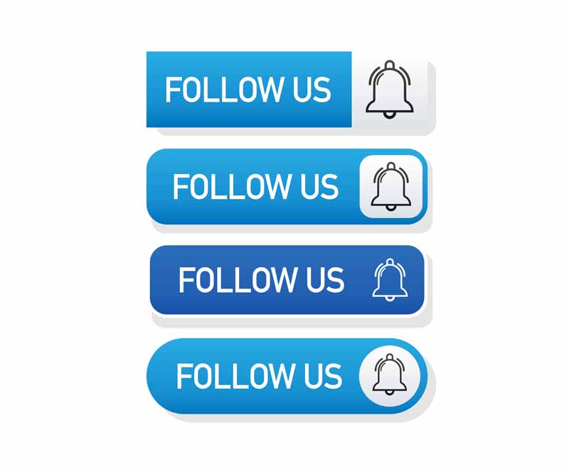 دانلود طرح لایه باز دکمه Follow Us