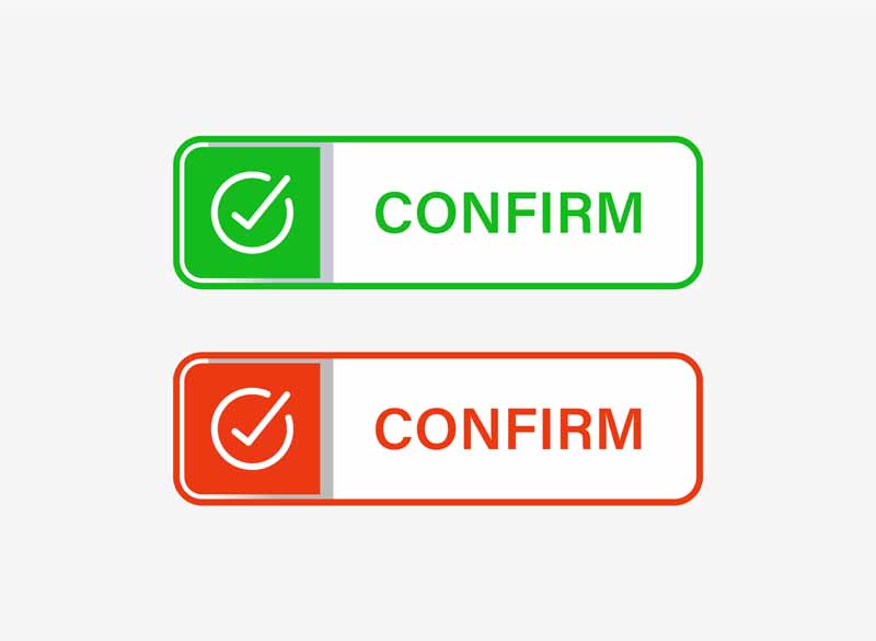 طرح لایه باز دکمه تایید CONFIRM