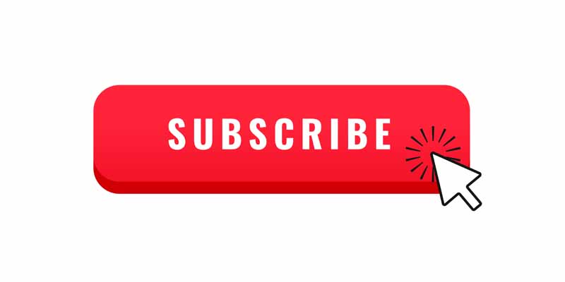 طرح لایه باز دکمه قرمز SUBSCRIBE