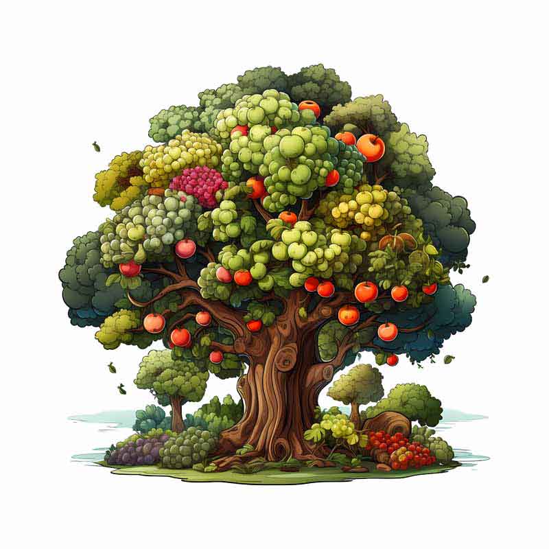 دانلود طرح درخت چند میوه ای