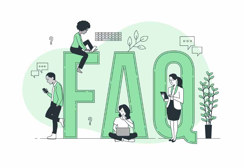 دانلود وکتور مفهومی  پرسش های متداول FAQ