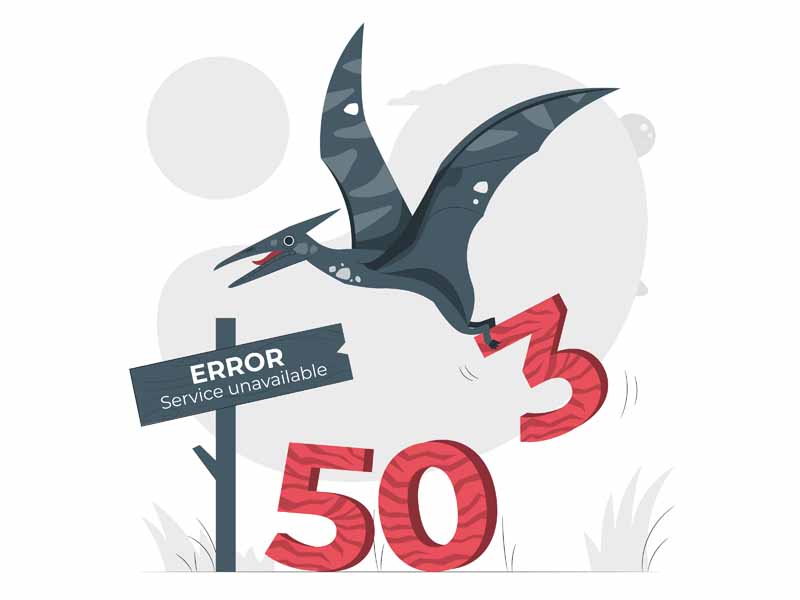 دانلود طرح لایه باز ارور 503 مشکل موقت
