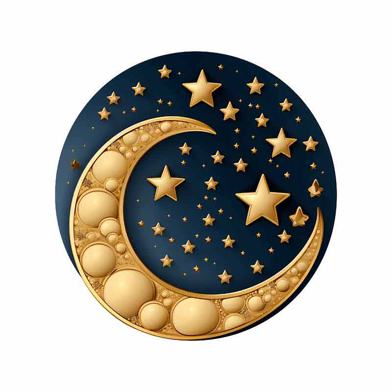 دانلود طرح ماه با ستاره ها