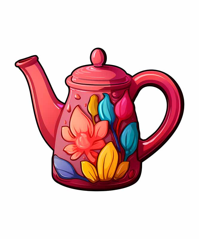 دانلود طرح قوری گل دار