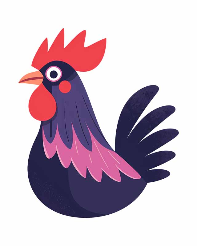 دانلود طرح خروس گردن بنفش