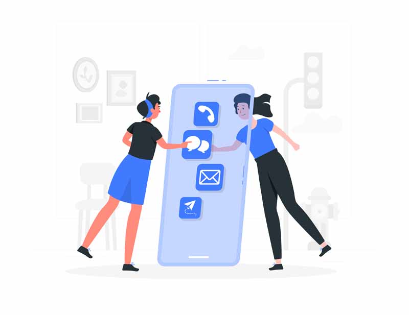 دانلود وکتور مفهومی تماس صوتی