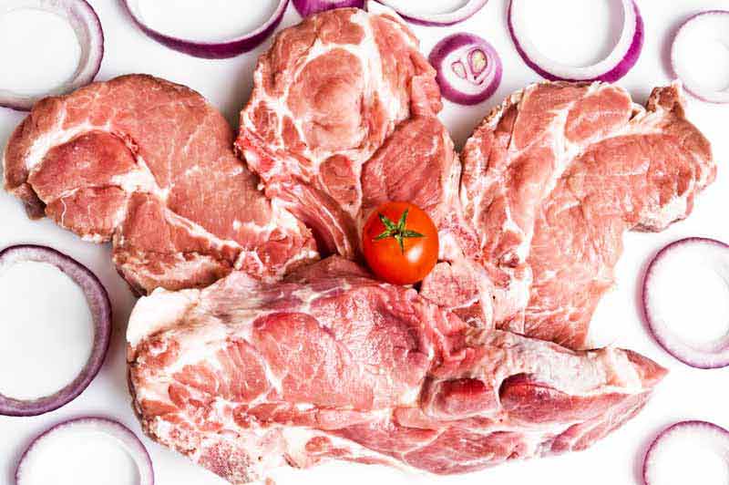عکس با کیفیت از گوشت و پیاز
