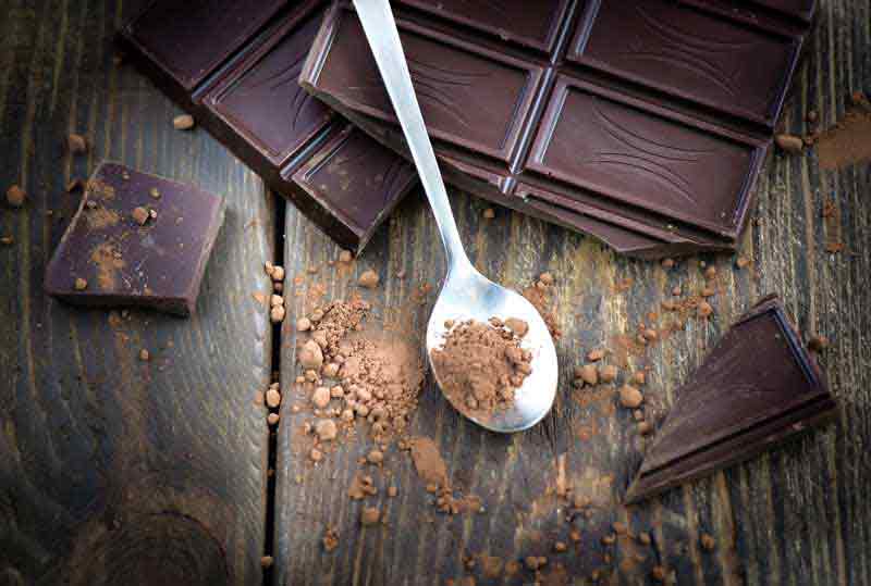 عکس گرافیکی از پودر شکلات