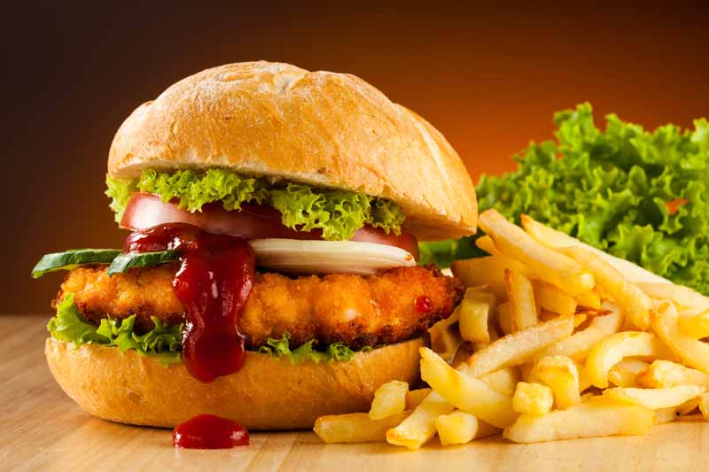 تصویر زیبا از ساندویچ کتلت با سس