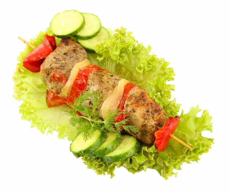 عکس لارج فرمت از گوشت با گوجه و کاهو