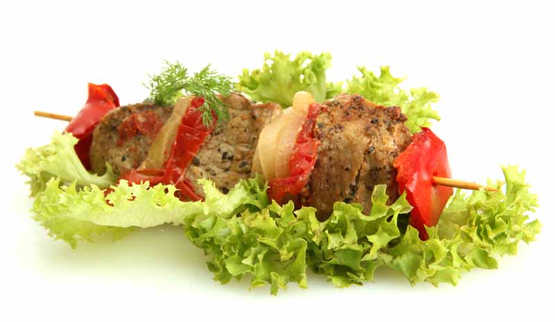 عکس لارج فرمت از کباب و گوجه