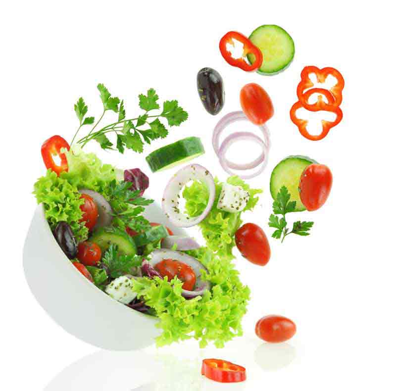 عکس با کیفیت از سبزی های سالادی