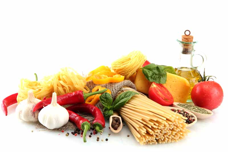 عکس با کیفیت از گوجه فرنگی و ماکارونی